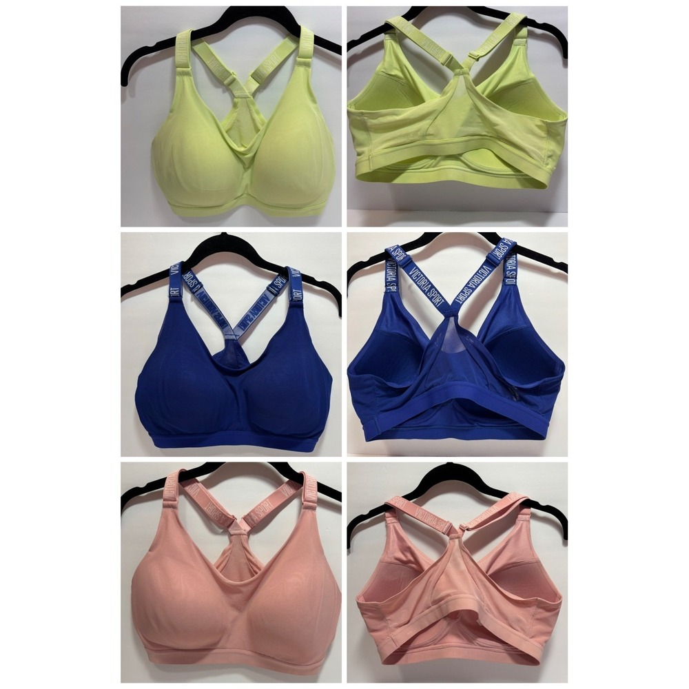 Lot 3 Victoria's Secret VSX Lightweight Sports Bra 36D Wire Free Crossback Sport